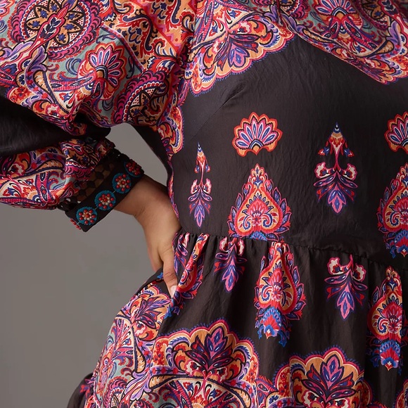 Anthropologie Bohemian Patterned Dress - Picture 4 of 9